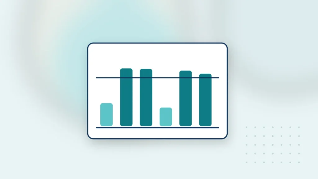 Illustration: a bar chart of test results with a limit line