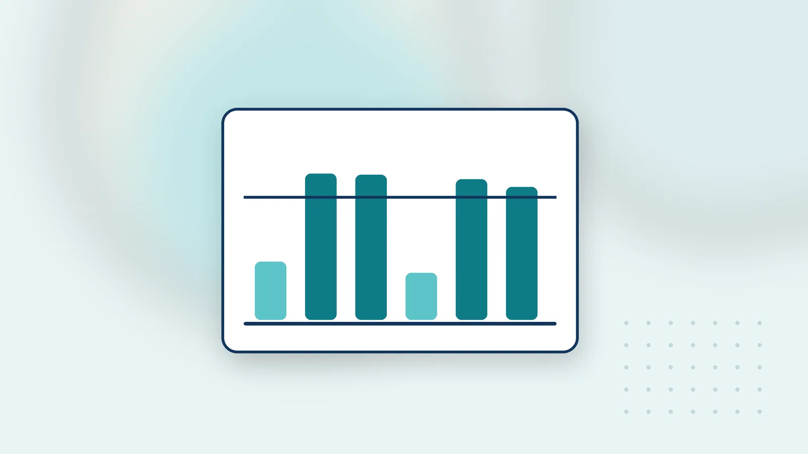 Illustration: a bar chart of test results with a limit line