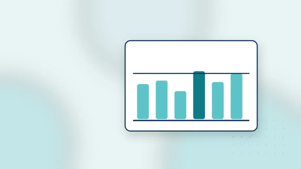 Illustration: a bar chart of test results with a limit line