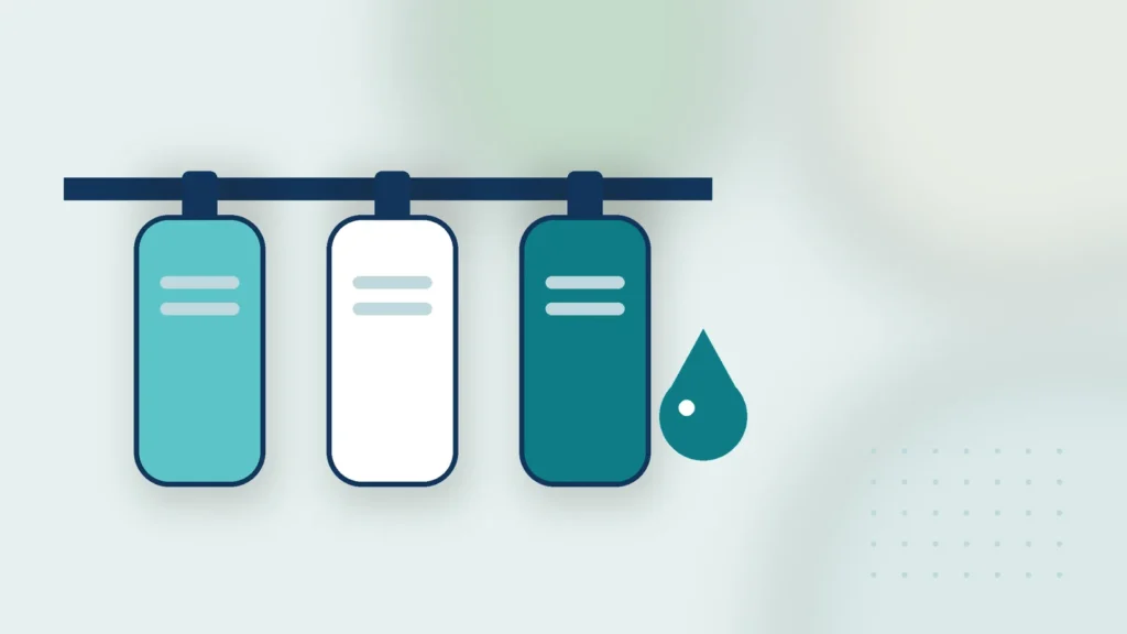 Illustration: water filter cartridges on a supply line