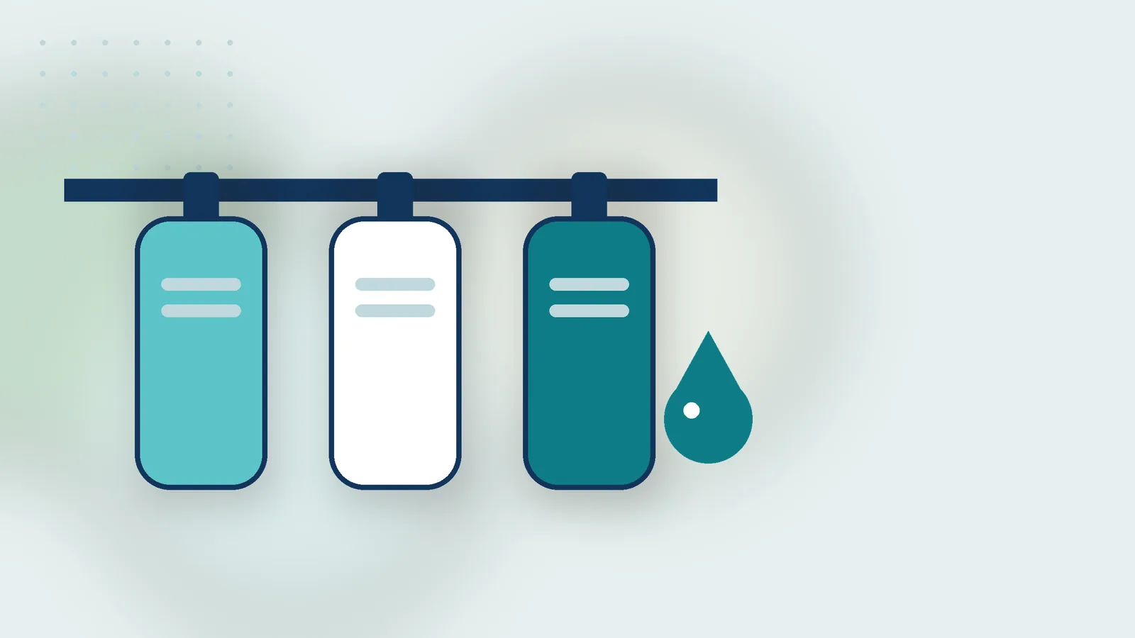 Illustration: water filter cartridges on a supply line