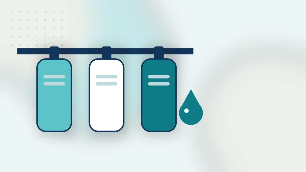 Illustration: water filter cartridges on a supply line