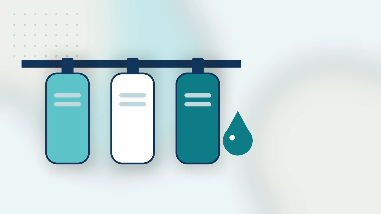 Illustration: water filter cartridges on a supply line